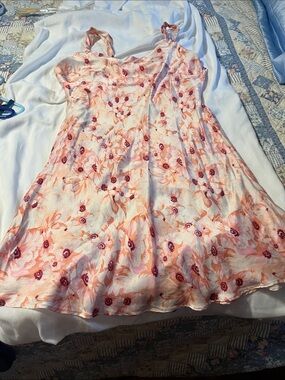 Signature by Levi Strauss Pink Floral Slip Dress